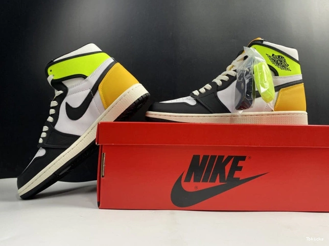 Rep TBK OG 'VOLT 555088-118 AIR GOLD' HIGH 1 RETRO JORDAN 0819